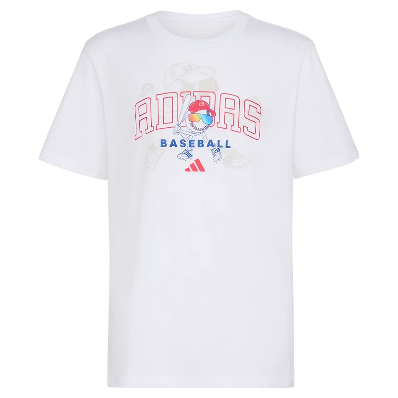 adidas Boys' Baseball Mascot Short Sleeve T-shirt