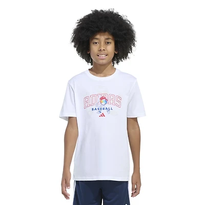 adidas Boys' Baseball Mascot Short Sleeve T-shirt
