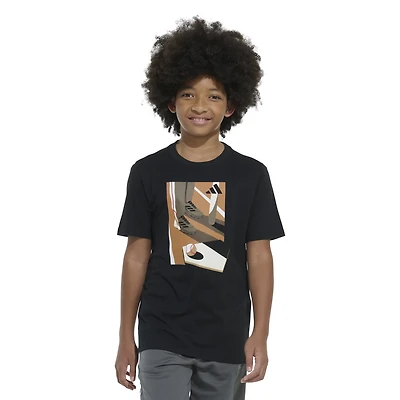 adidas Boys' Baseball Plate Short Sleeve T-shirt