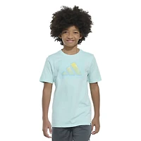 adidas Boys' Digital Distortion Logo Short Sleeve T-shirt