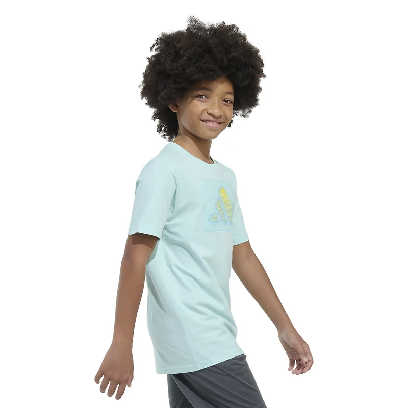 adidas Boys' Digital Distortion Logo Short Sleeve T-shirt