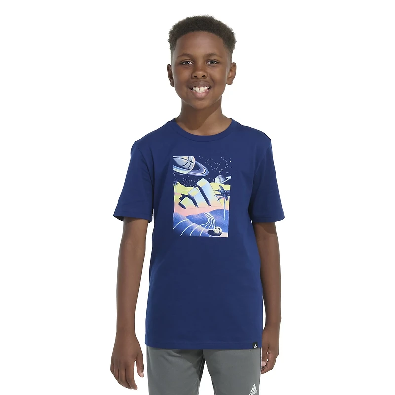 adidas Boys' Surreal Space Short Sleeve T-shirt