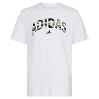adidas Boys' Tiger Camo Stack Short Sleeve T-shirt