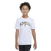 adidas Boys' Tiger Camo Stack Short Sleeve T-shirt