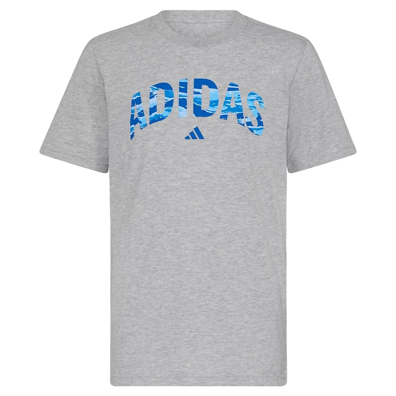 adidas Boys' Tiger Camo Stack Short Sleeve T-shirt