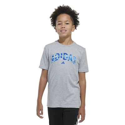 adidas Boys' Tiger Camo Stack Short Sleeve T-shirt
