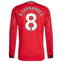 adidas Bruno Fernandes Manchester United Home 2025 26 Replica Player Long Sleeve Jersey