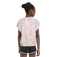 adidas Girls' AOP Elastic Waist T-shirt
