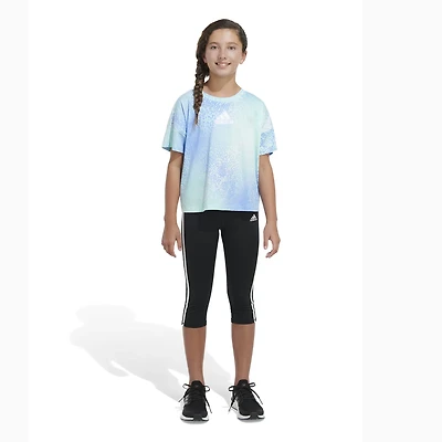 adidas Girls' AOP Loose Box Short Sleeve T-shirt