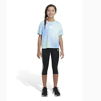 adidas Girls' AOP Loose Box Short Sleeve T-shirt