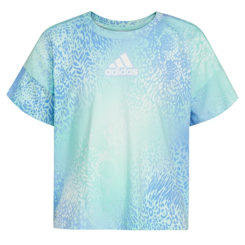 adidas Girls' AOP Loose Box Short Sleeve T-shirt