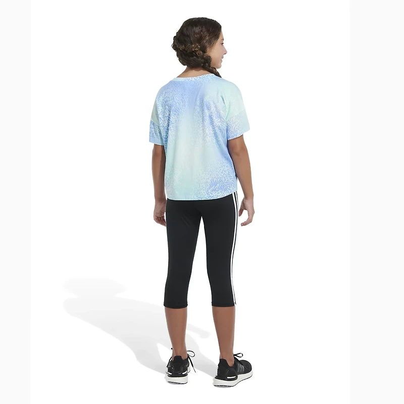 adidas Girls' AOP Loose Box Short Sleeve T-shirt