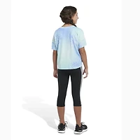 adidas Girls' AOP Loose Box Short Sleeve T-shirt