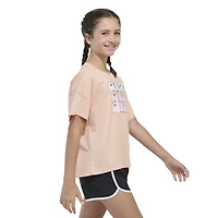 adidas Girls' Drop Shoulder Graphic T-shirt