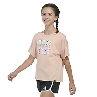 adidas Girls' Drop Shoulder Graphic T-shirt