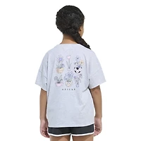 adidas Girls' Drop Shoulder Sports Garden Heather T-shirt