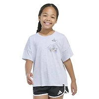 adidas Girls' Drop Shoulder Sports Garden Heather T-shirt