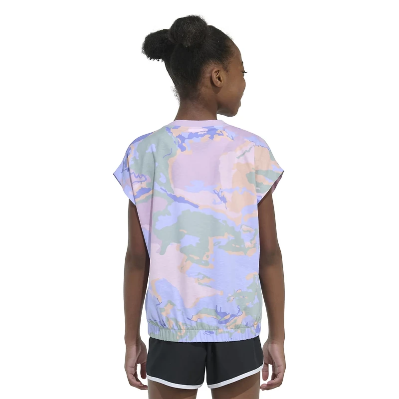 adidas Girls’ Elastic Waist Allover Graphic T-shirt