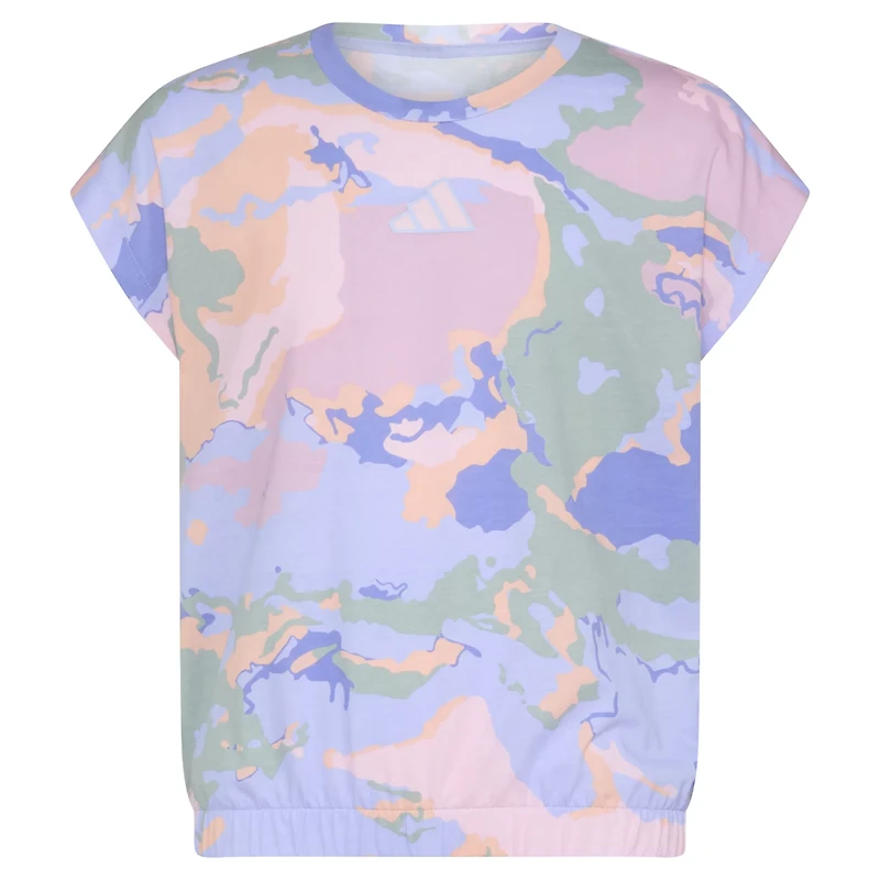 adidas Girls’ Elastic Waist Allover Graphic T-shirt