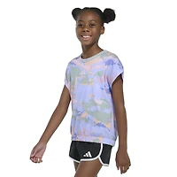 adidas Girls’ Elastic Waist Allover Graphic T-shirt