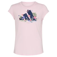 adidas Girls' Essential 3-Bar Flora Graphic T-shirt