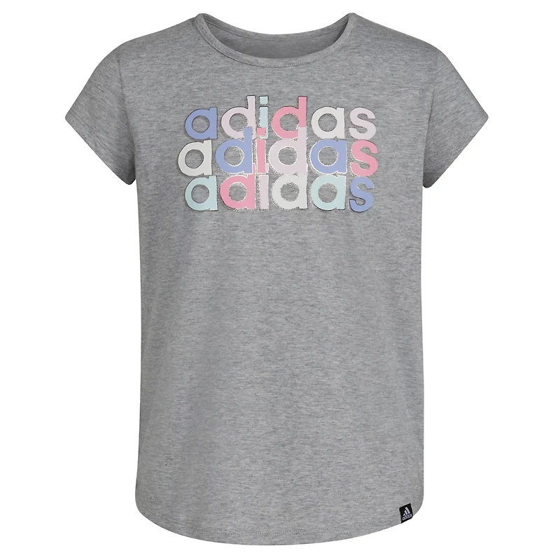 adidas Girls' Essential Heather Short Sleeve Shirt