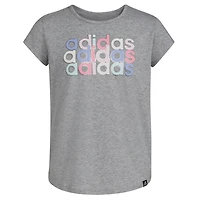 adidas Girls' Essential Heather Short Sleeve Shirt