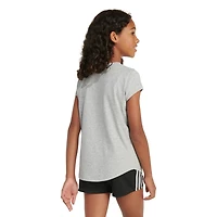 adidas Girls' Essential Heather Short Sleeve Shirt