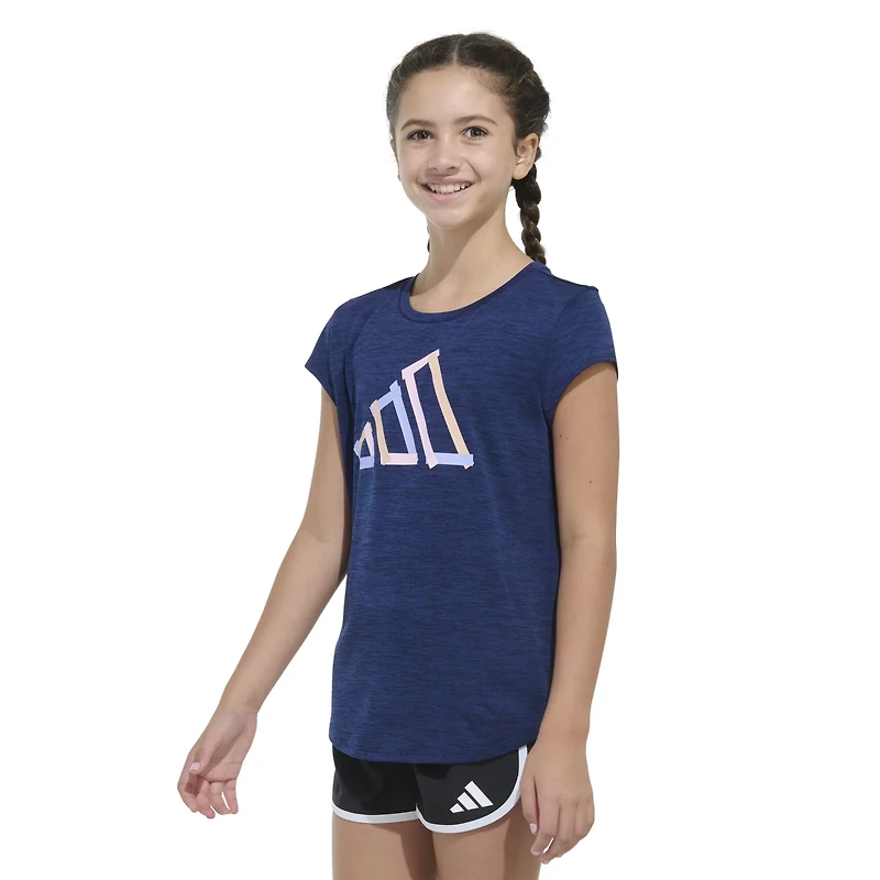 adidas Girls' Essential Polyester Short Sleeve Shirt