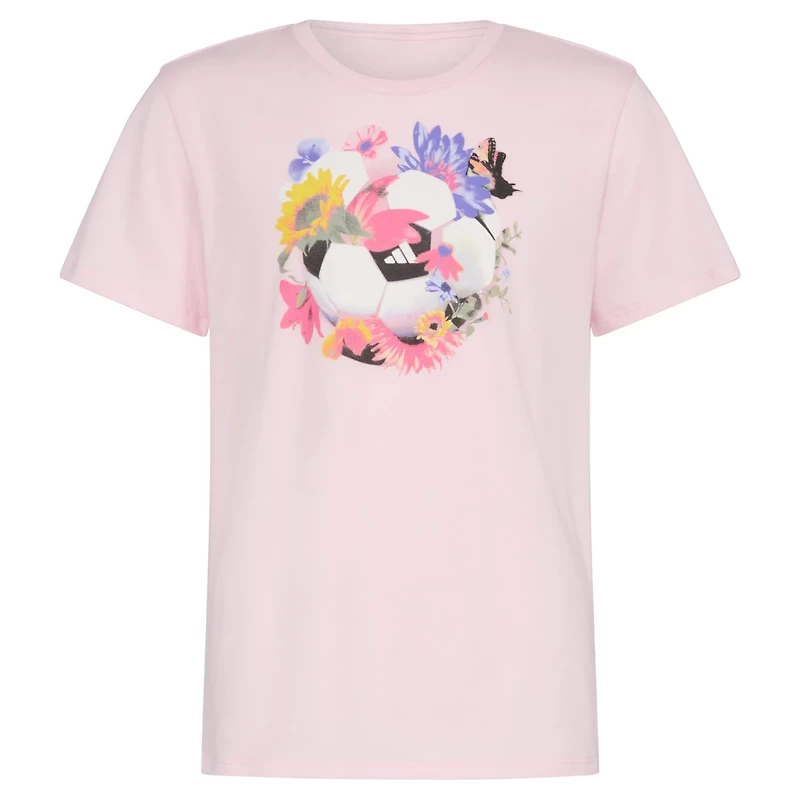 Adidas Girls’ Floral Soccer Regular Fit Graphic T-shirt