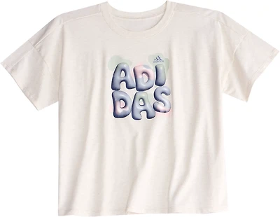 adidas Girls' Loose Heather Box Tee