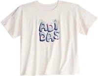 adidas Girls' Loose Heather Box Tee
