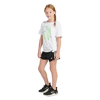 adidas Girls' Loose Tie Front S24 Short Sleeve Shirt