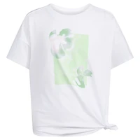 adidas Girls' Loose Tie Front S24 Short Sleeve Shirt