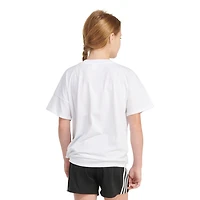 adidas Girls' Loose Tie Front S24 Short Sleeve Shirt