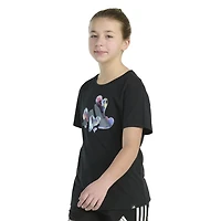 adidas Girls' Regular Fit Heart Bubbles Graphic T-shirt