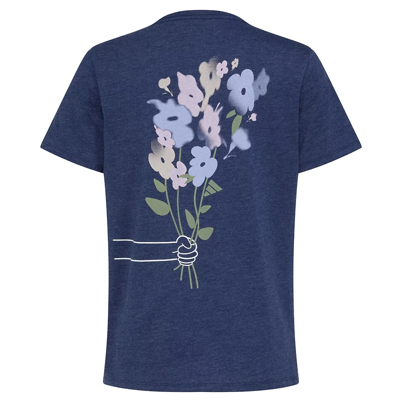 adidas Girls' Regular Fit Heather Graphic T-shirt