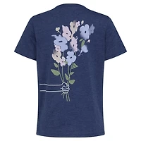 adidas Girls' Regular Fit Heather Graphic T-shirt