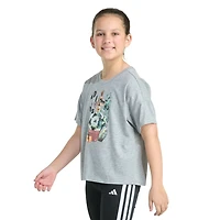 adidas Girls' Soccer Plant Drop Shoulder Short Sleeve Graphic T-shirt