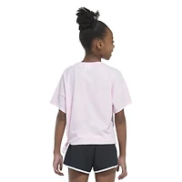 adidas Girls' Tie Front Gradient Animal Graphic T-shirt