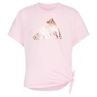adidas Girls' Tie Front Gradient Animal Graphic T-shirt