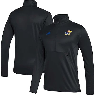 adidas Kansas Jayhawks 2023 Sideline AEROREADY Half-Zip Top