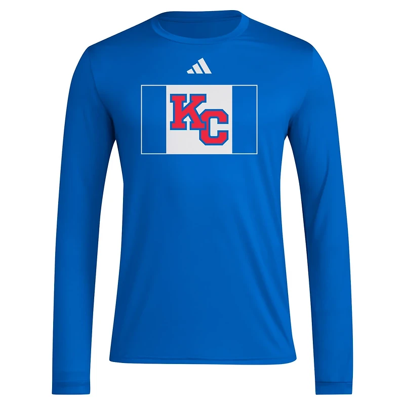 adidas Kansas Jayhawks 2024 KC Long Sleeve T-Shirt