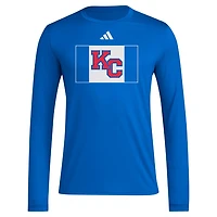 adidas Kansas Jayhawks 2024 KC Long Sleeve T-Shirt