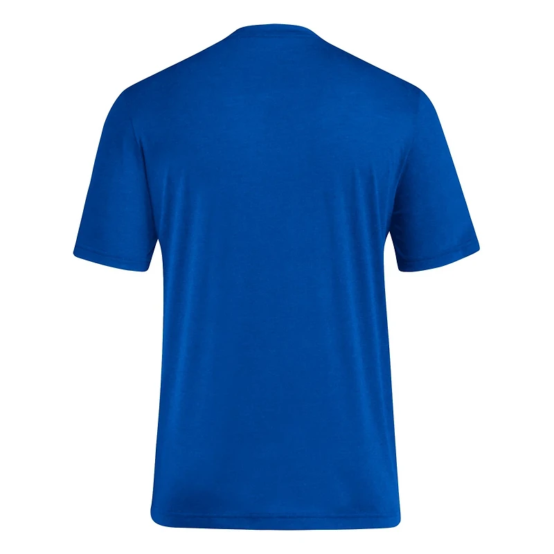 adidas Kansas Jayhawks Locker Swish Tri-Blend T-Shirt