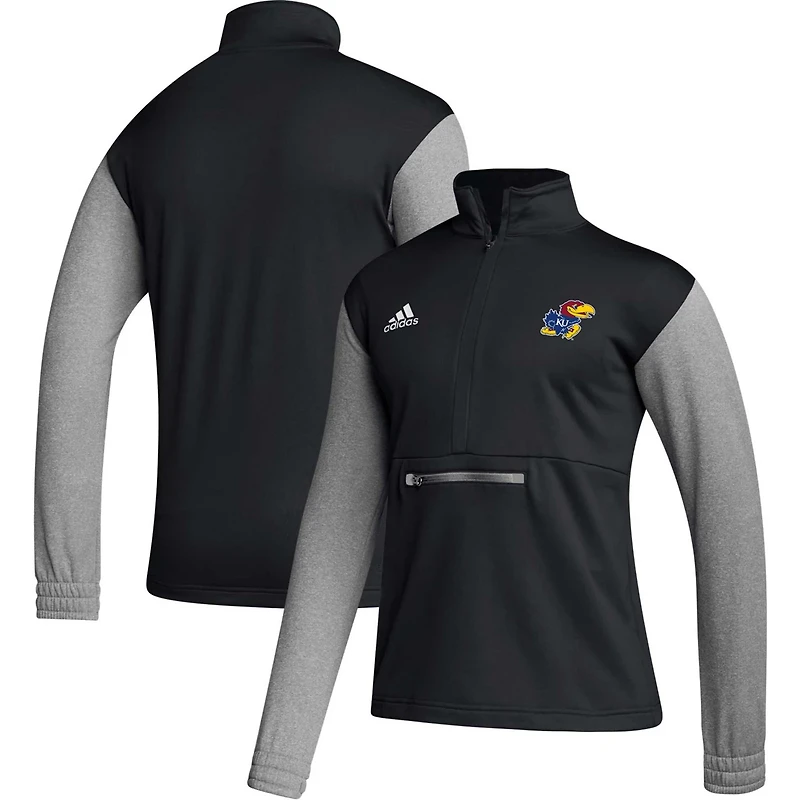 adidas Kansas Jayhawks Sideline AEROREADY Half-Zip Top