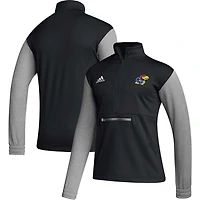adidas Kansas Jayhawks Sideline AEROREADY Half-Zip Top