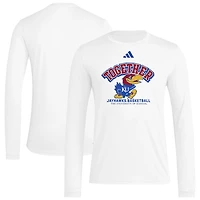 adidas Kansas Jayhawks Together On-Court Pregame Long Sleeve T-Shirt