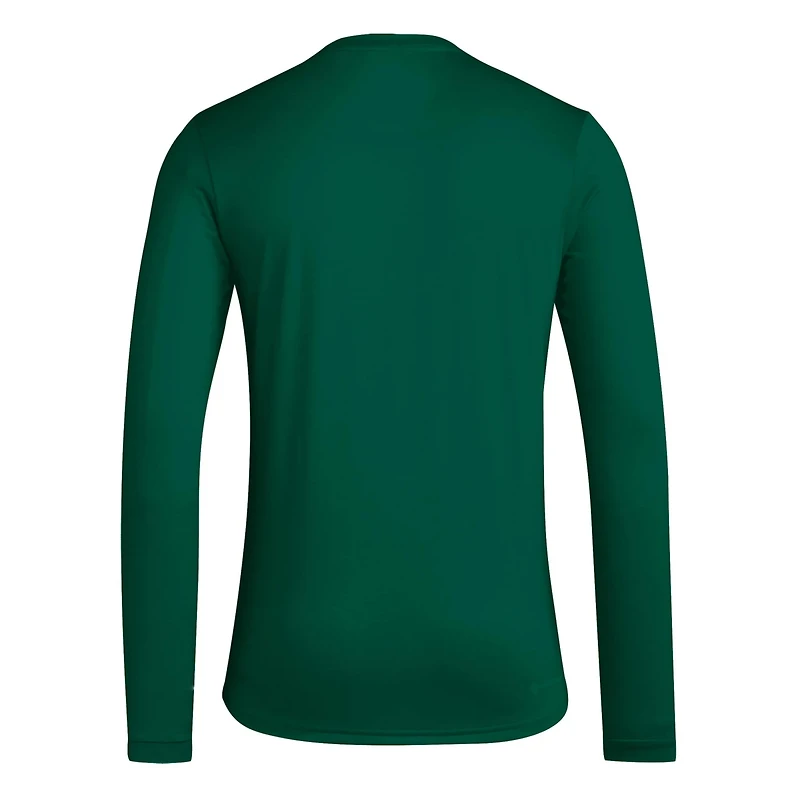 adidas Miami Hurricanes Locker On-Court the Fade Long Sleeve T-Shirt