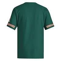 adidas Miami Hurricanes Reversible Retro Full-Button Baseball Jersey